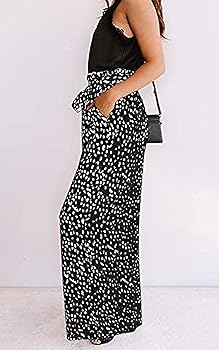 Amazon.com: ECOWISH Womens Palazzo Pants Wide Leg Trousers with