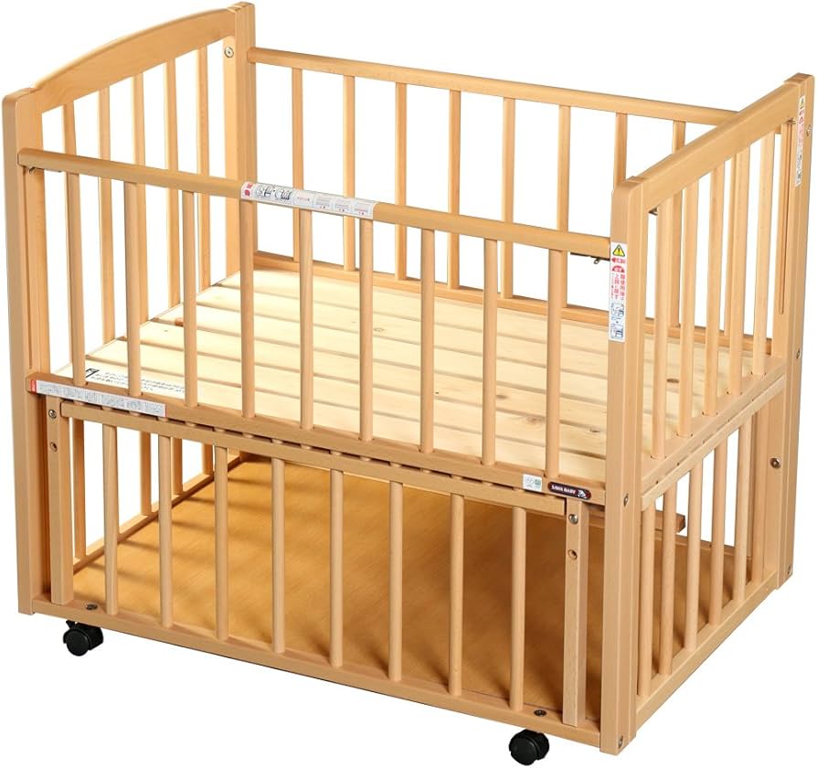 Amazon | サワベビー L型プチベリー ナチュラル No.6 ミニベビーベッド