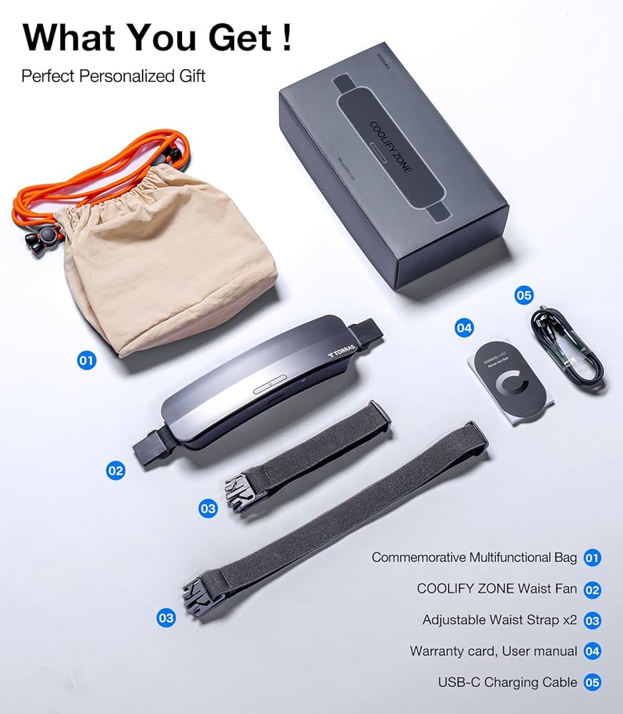 Amazon.com: TORRAS 2026 Top Portable Waist Fan COOLiFY Zone 3