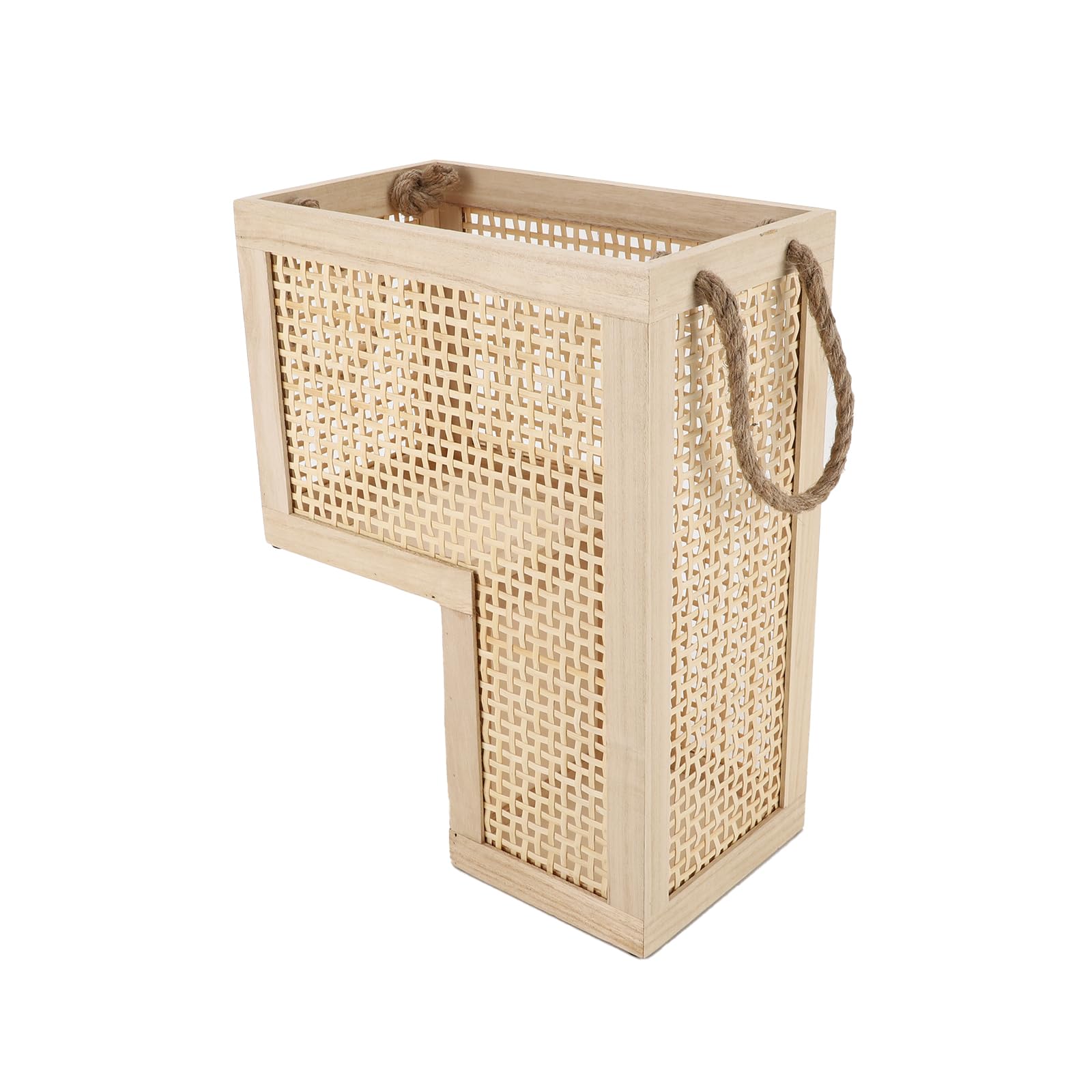 Amazon.com - SHCMSADO Wood Stair Basket with Handles,Wicker Step