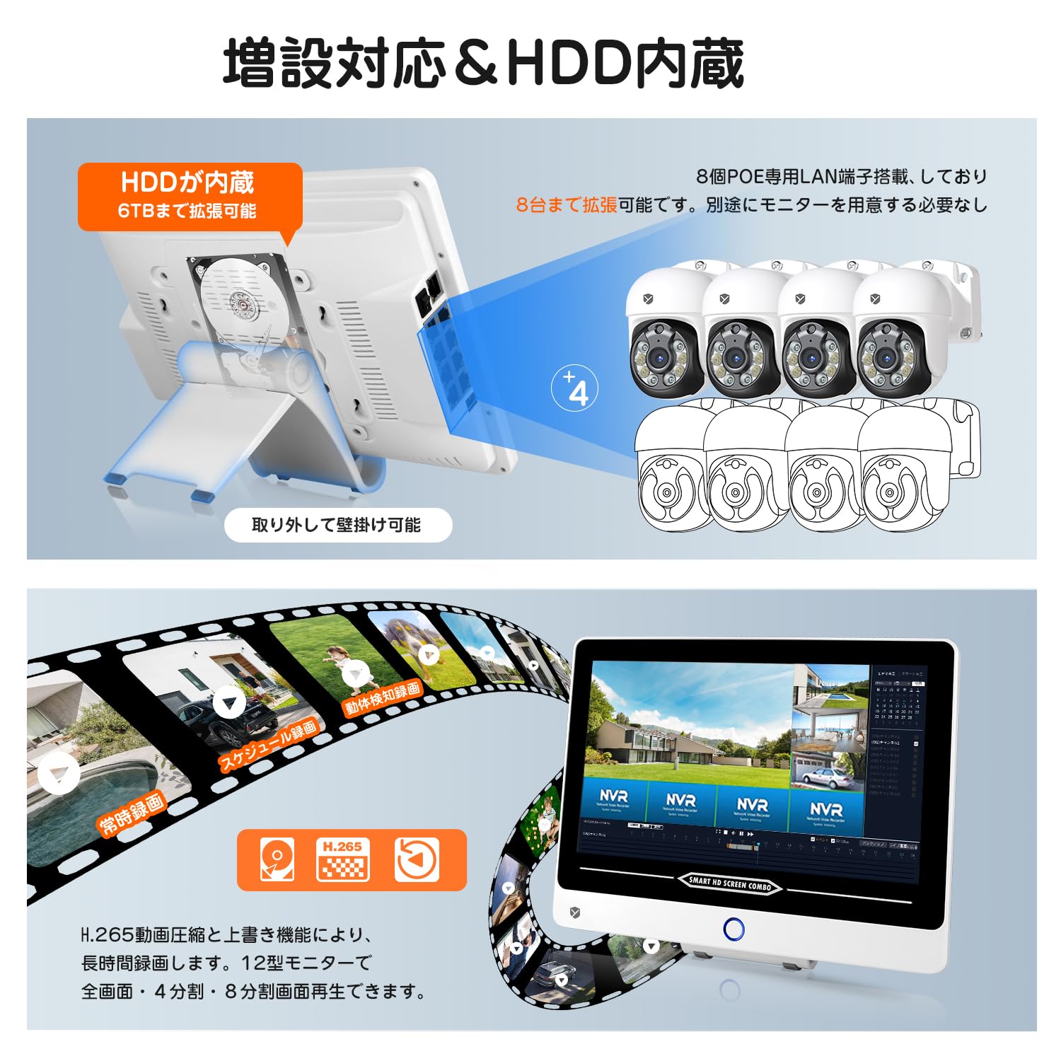 Amazon.co.jp: 【4K 360°全方位追尾】 YESKAMOO 防犯カメラ 屋外 800万