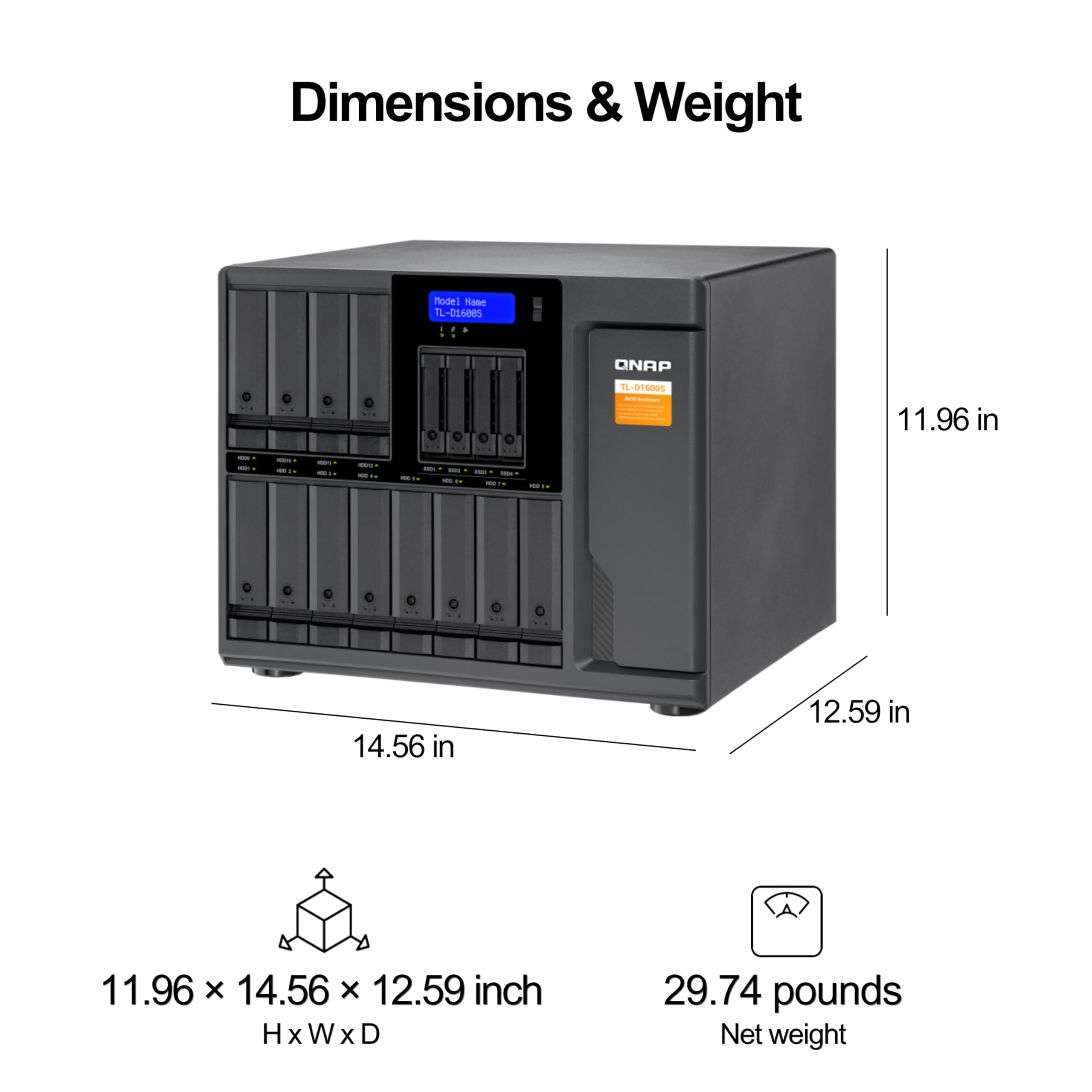 Amazon.com: QNAP TL-D1600S 16 Bay SATA 6Gbps JBOD Storage