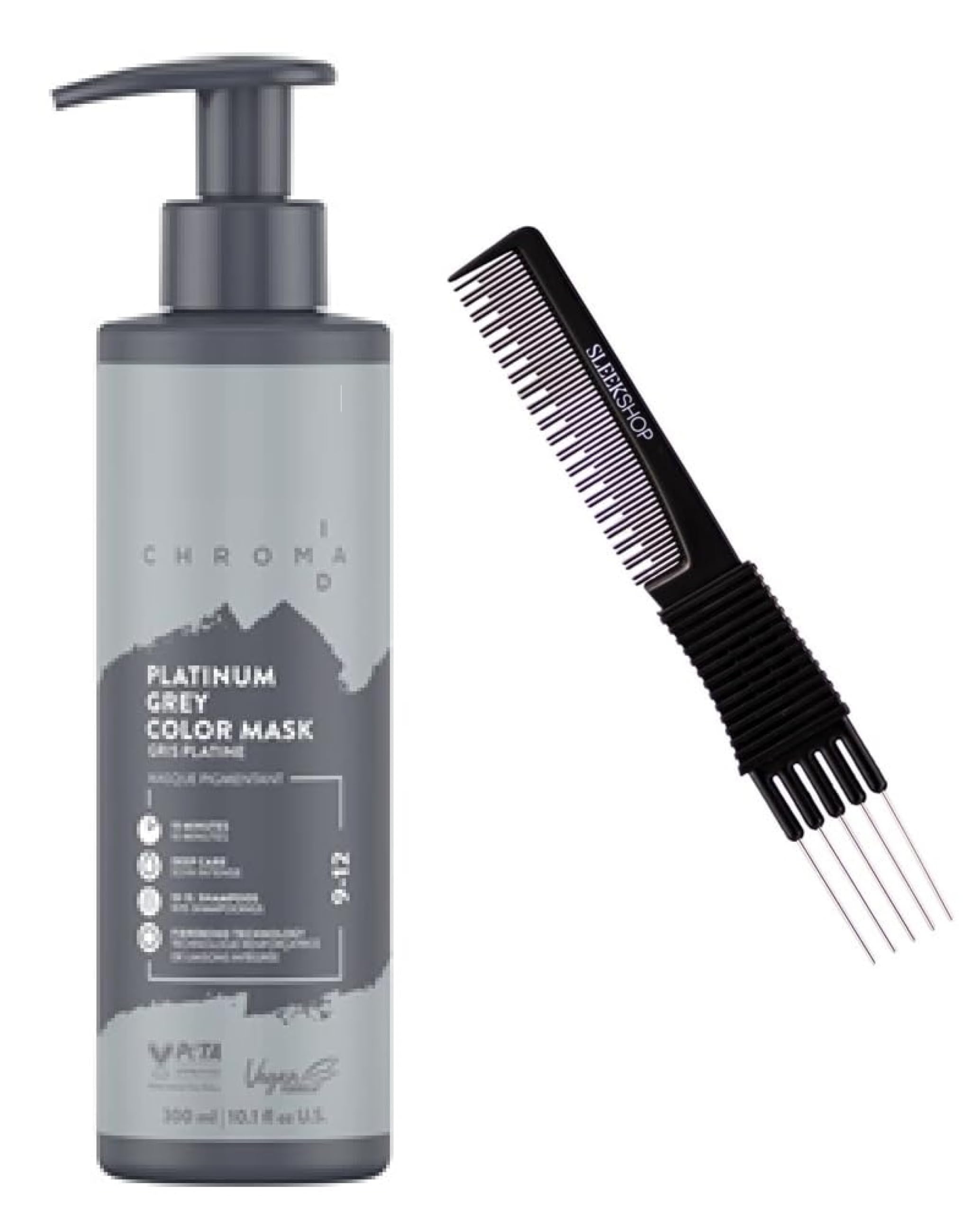 Amazon.com : Sleekshop Comb + CHROMA.ID (9-12 Platinum Grey