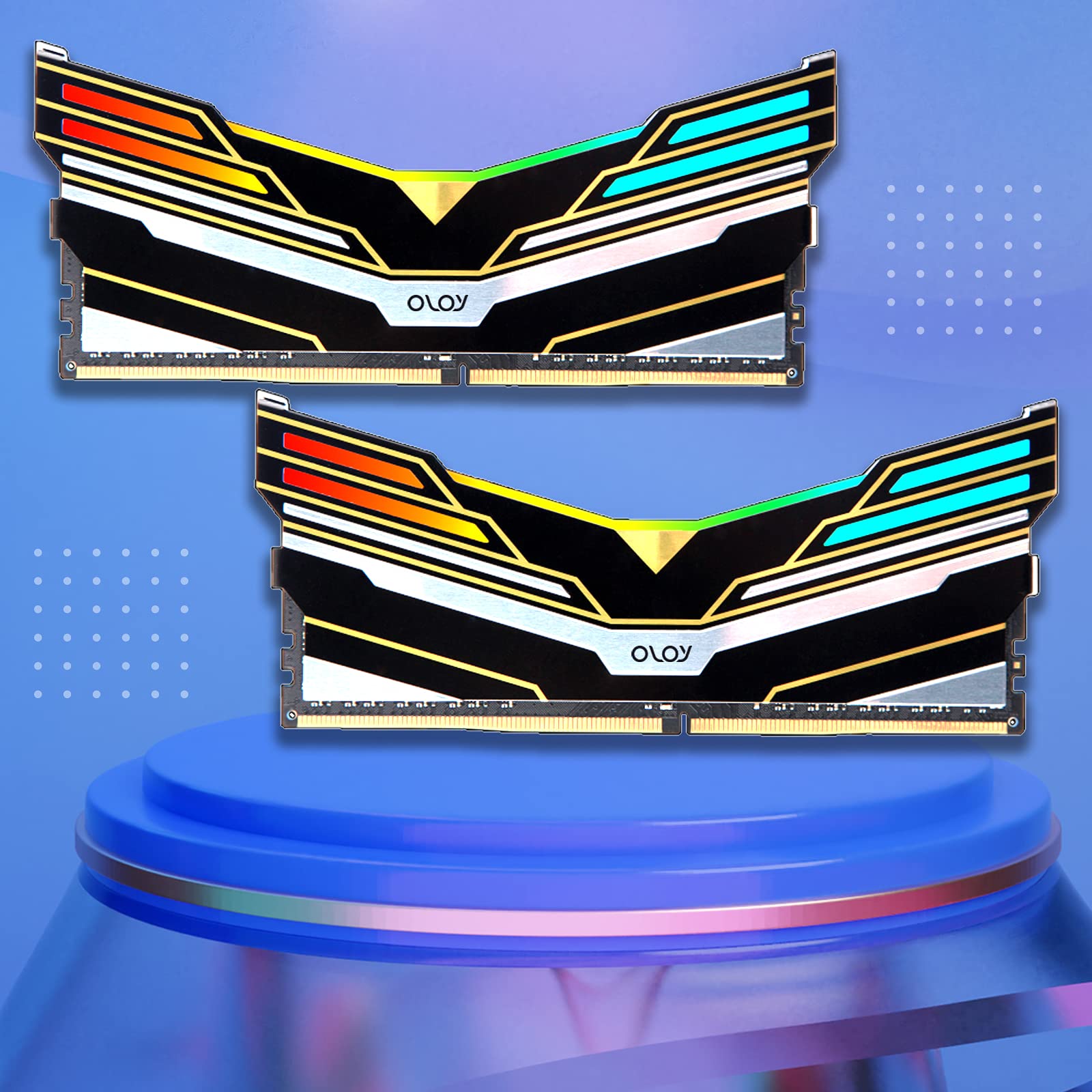 OLOy DDR4 RAM 16GB (2x8GB) Warhawk Aura Sync RGB 3200 MHz CL16