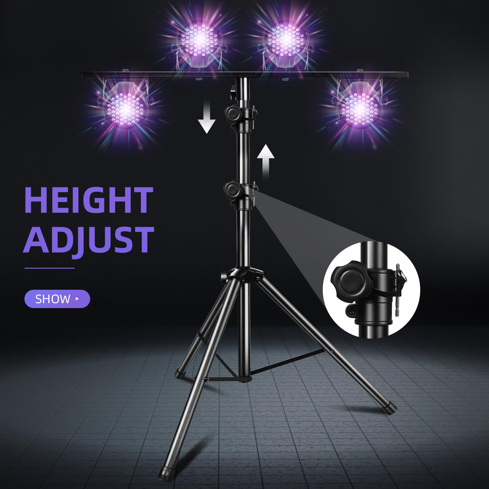 Amazon.com: Bloazzup DJ Light Stand for Par Lights, 48.8-114.1