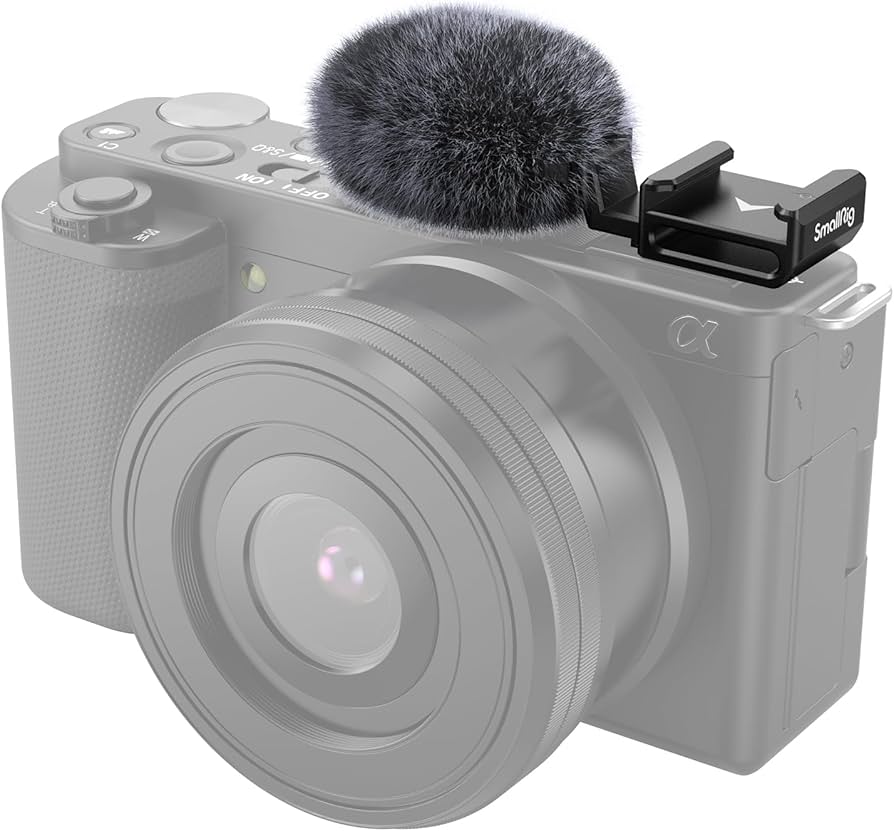 Amazon.com : SmallRig Cold Shoe Adapter with Wind Muff Windshield