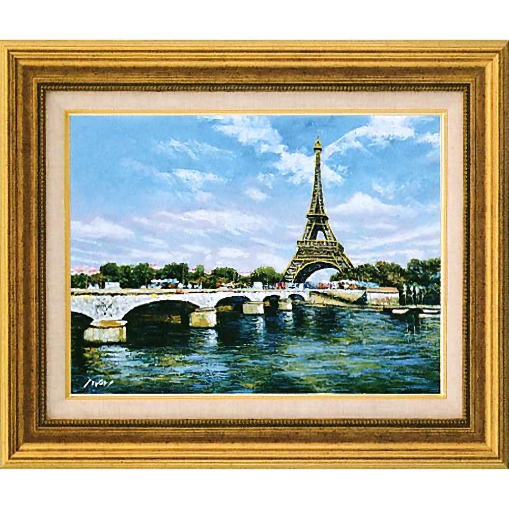 Amazon.co.jp: 岩井景文 エッフェル塔 F6号 受注制作 油彩画 油絵 風景