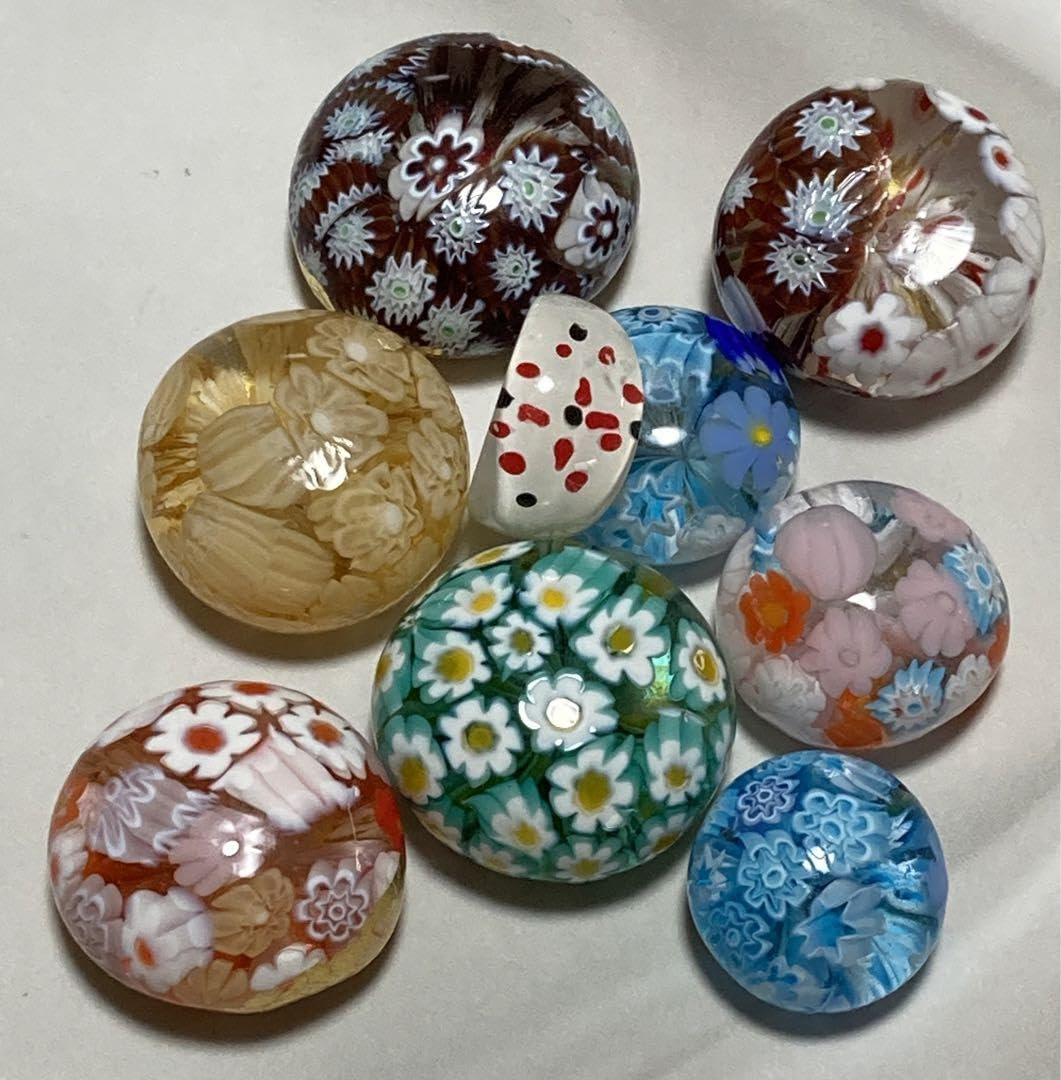 Amazon.co.jp: イタリア ガラス製ミルフィオリ風文鎮 ペーパーウェイト