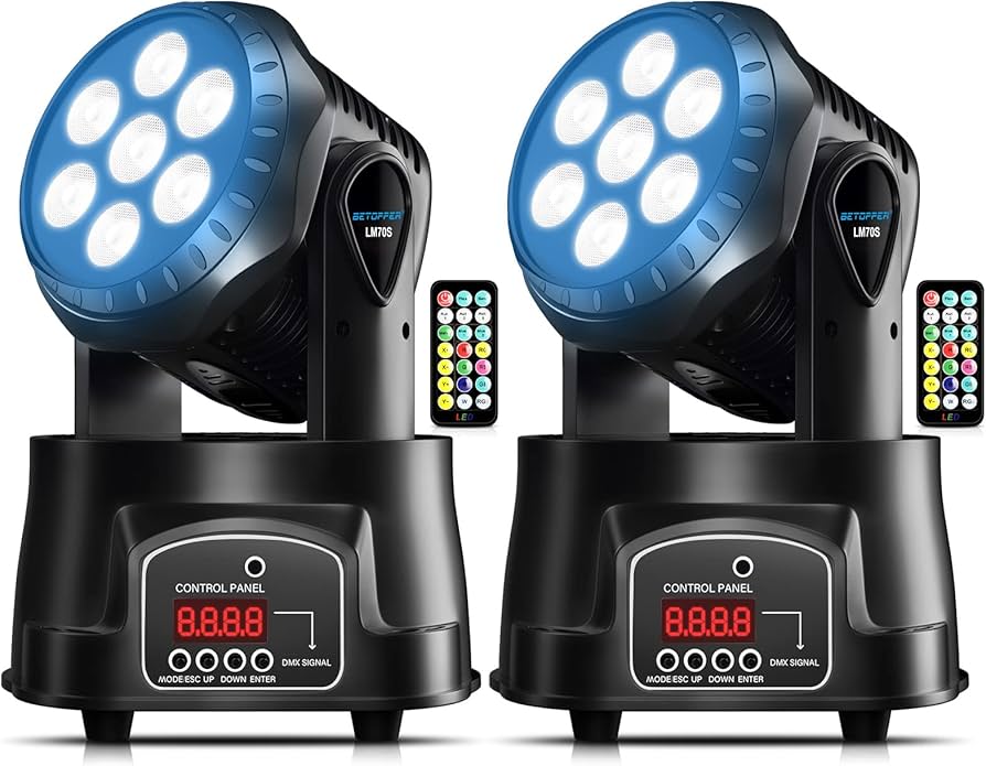 Amazon.com: BETOPPER Mini RGBW Stage Lighting, 7 x 8W Moving Head