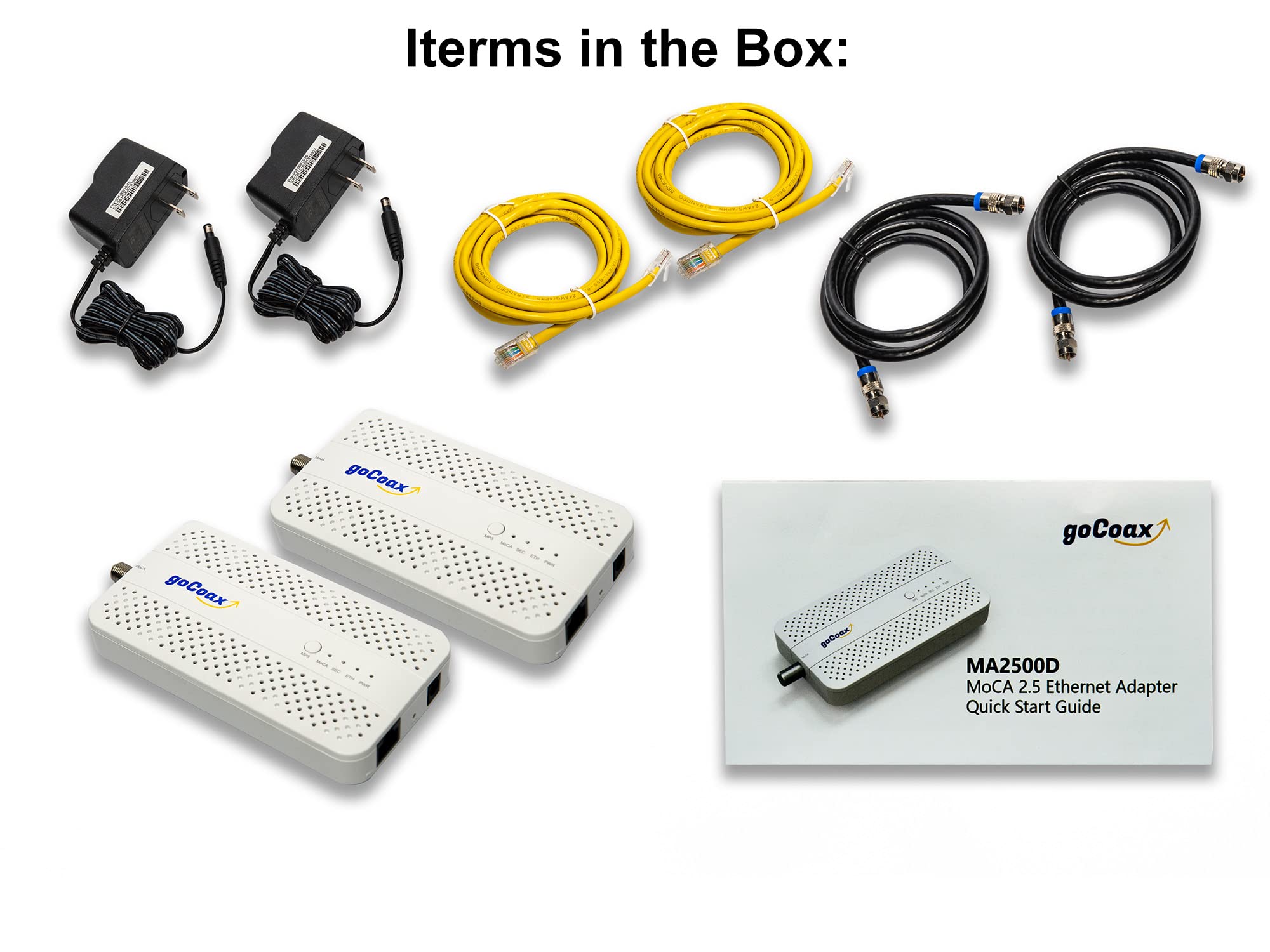 Amazon.co.jp: goCoax MoCA 2.5アダプター、2.5GbEイーサネットポート