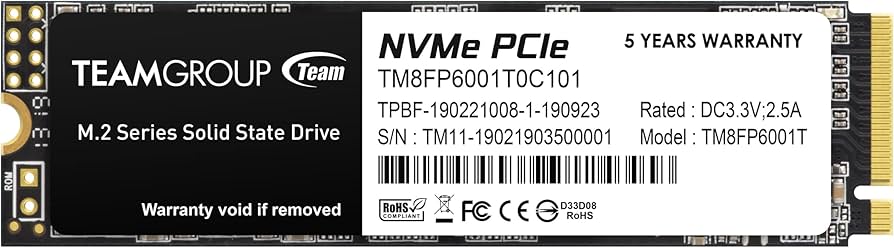 Amazon.com: TEAMGROUP MP33 1TB SLC Cache 3D NAND TLC NVMe 1.3 PCIe