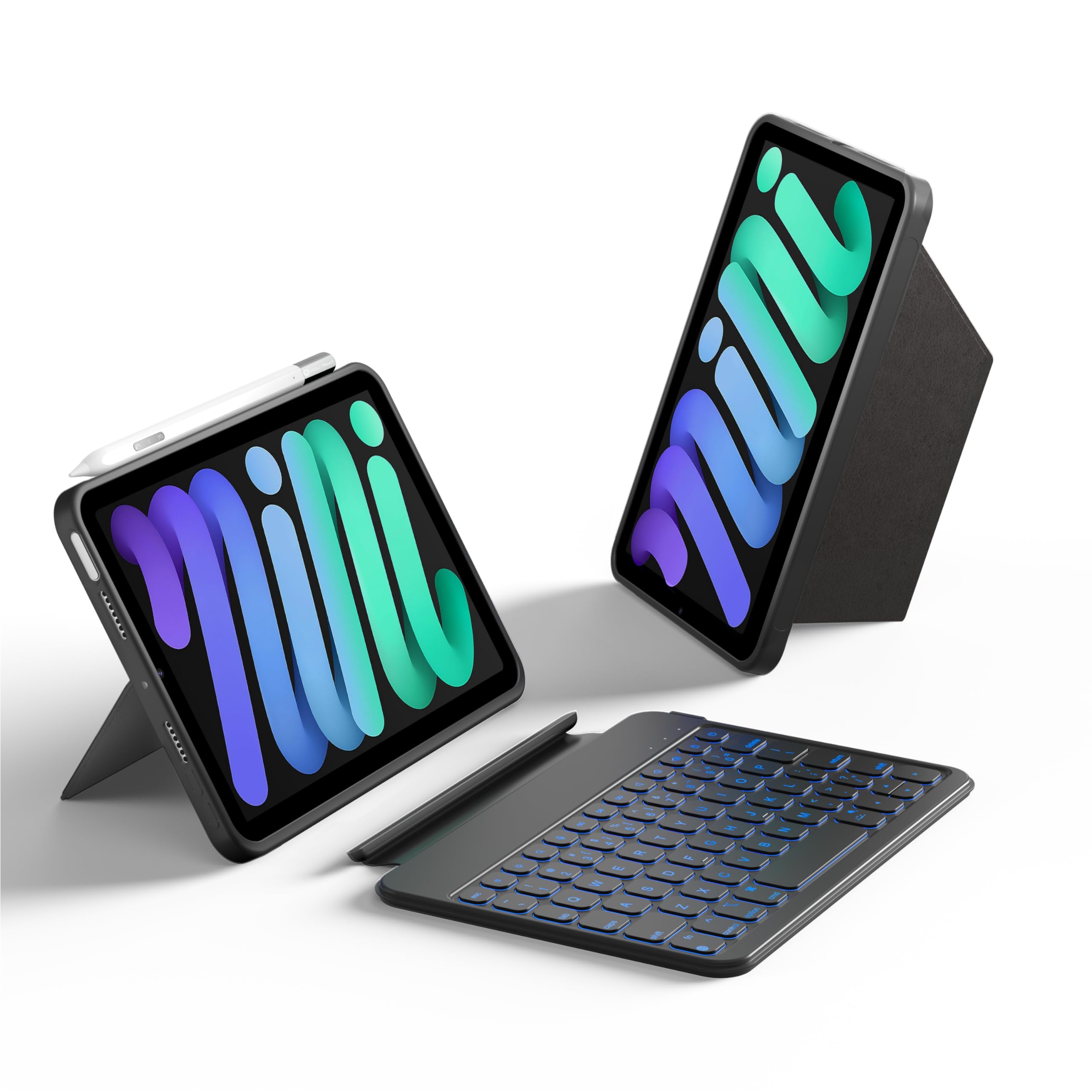 Amazon.com: HOU Keyboard Case for iPad mini 7/6, 156° Adjustable