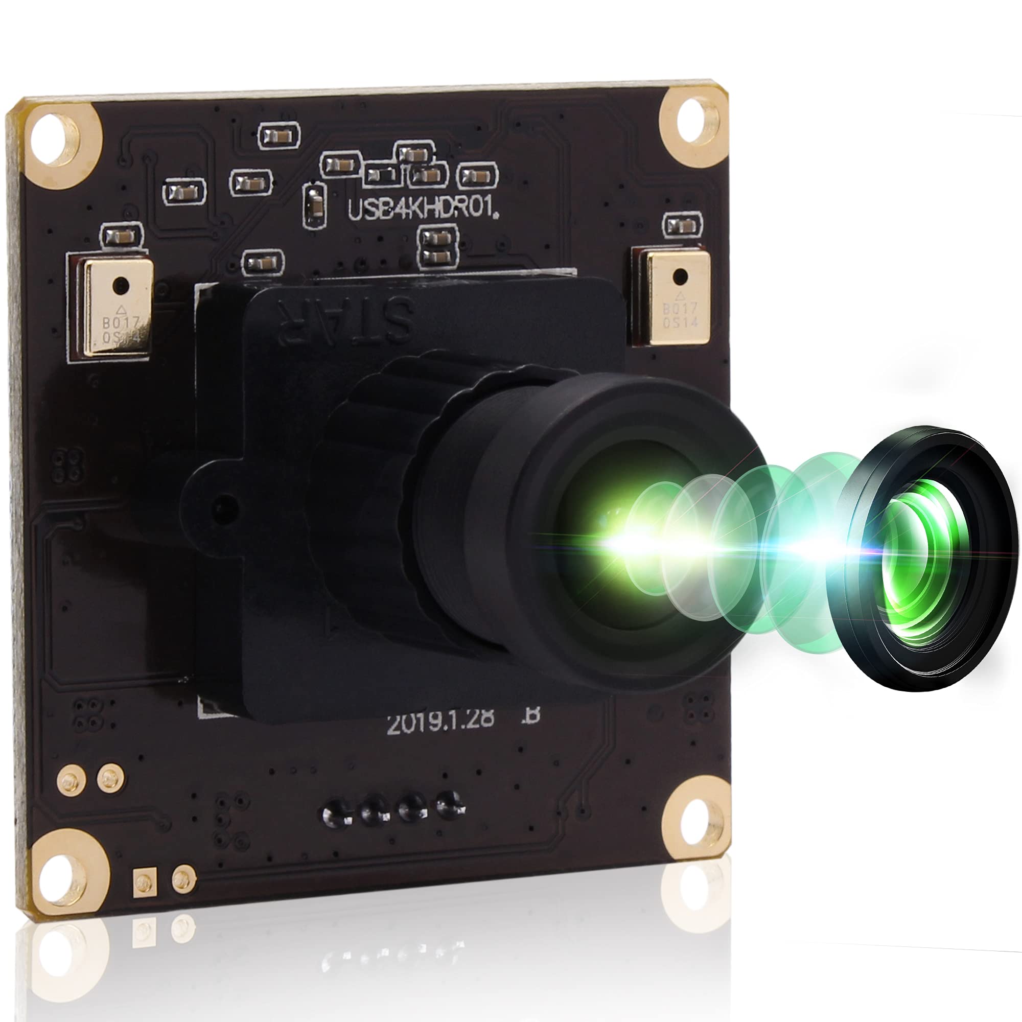 Amazon.co.jp: ELP 4K Usbカメラ マイク内蔵 ウェブカメラ 小型 広角