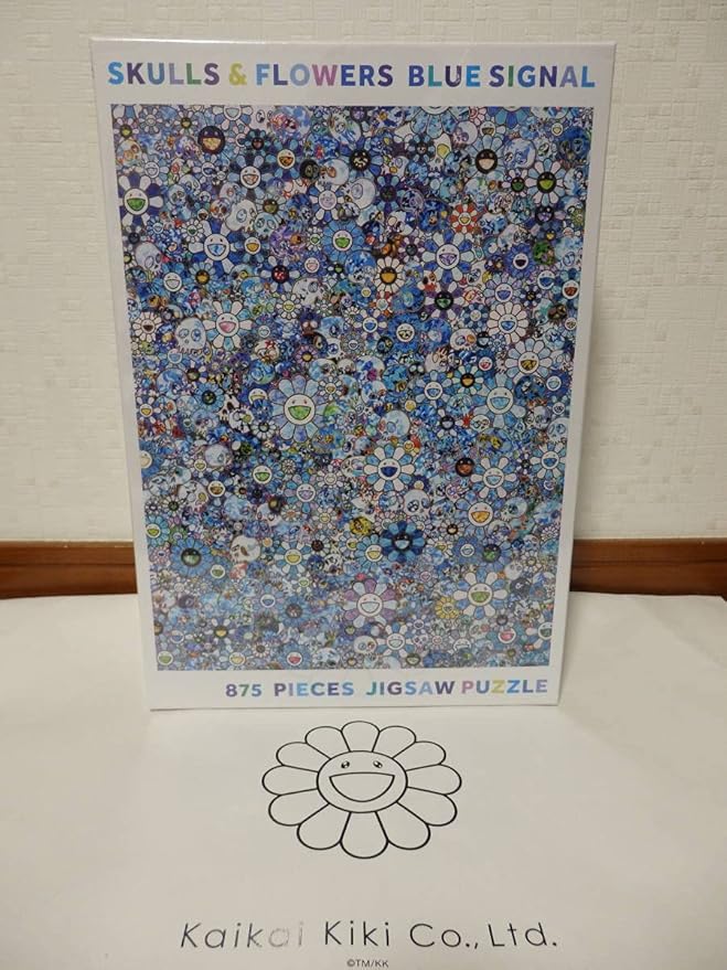 村上隆 パズル SKULLS & FLOWERS BLUE SIGNAL