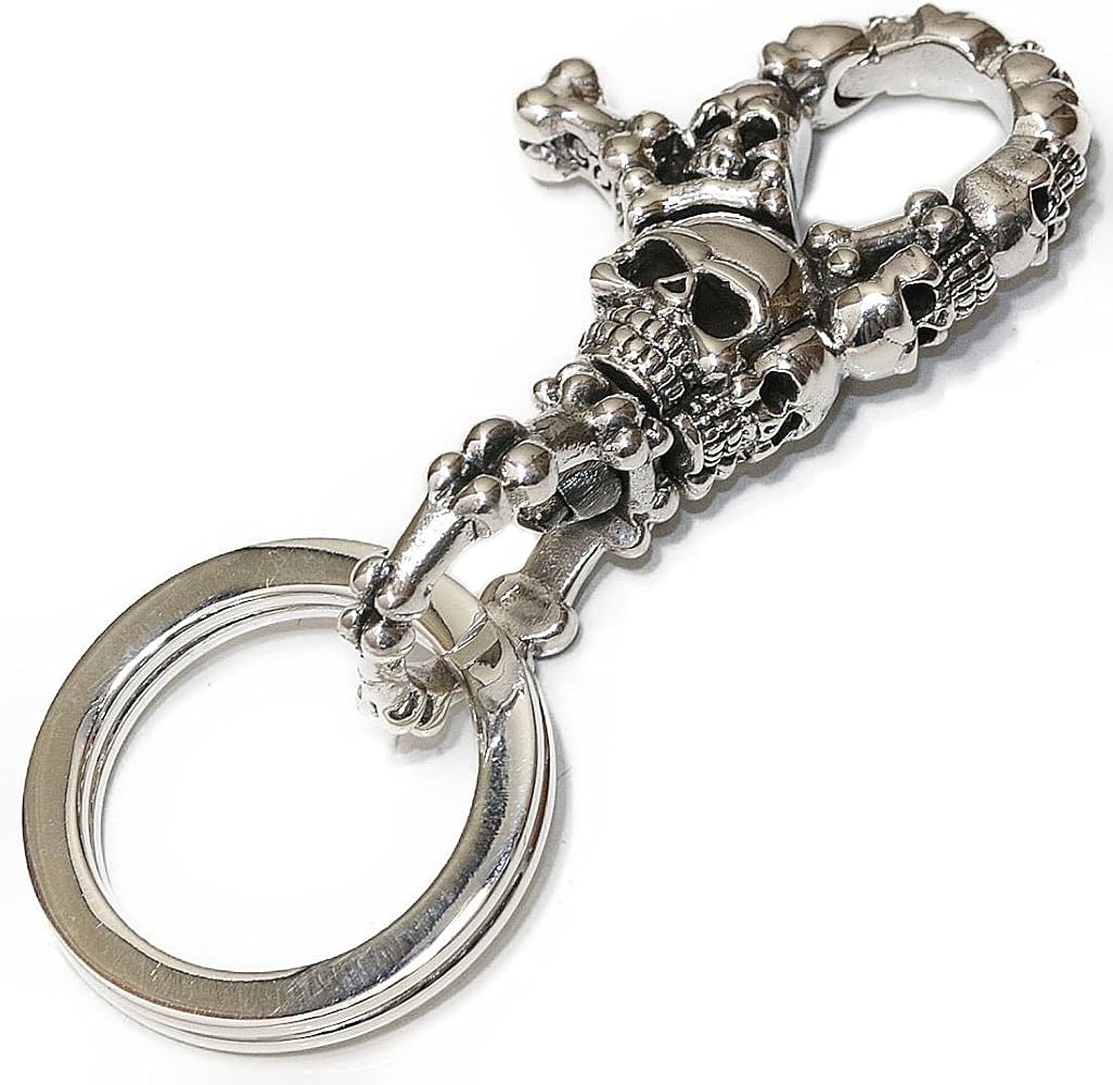Amazon.co.jp: [diosbras] スカル シルバーキーチェーン メンズ