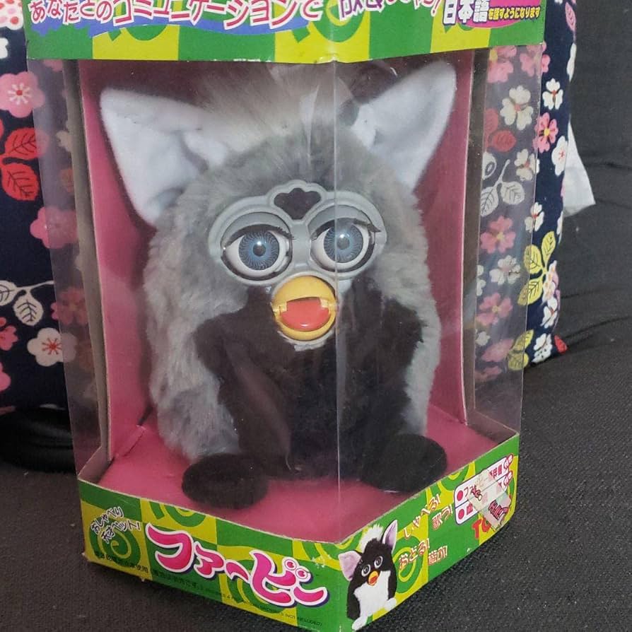 Amazon.co.jp: ファービー Furby 初代日本語版 グレー×ブラック 超