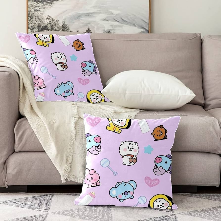 Amazon.co.jp: bts 防弾少年団 クッションカバー bt21 枕カバー