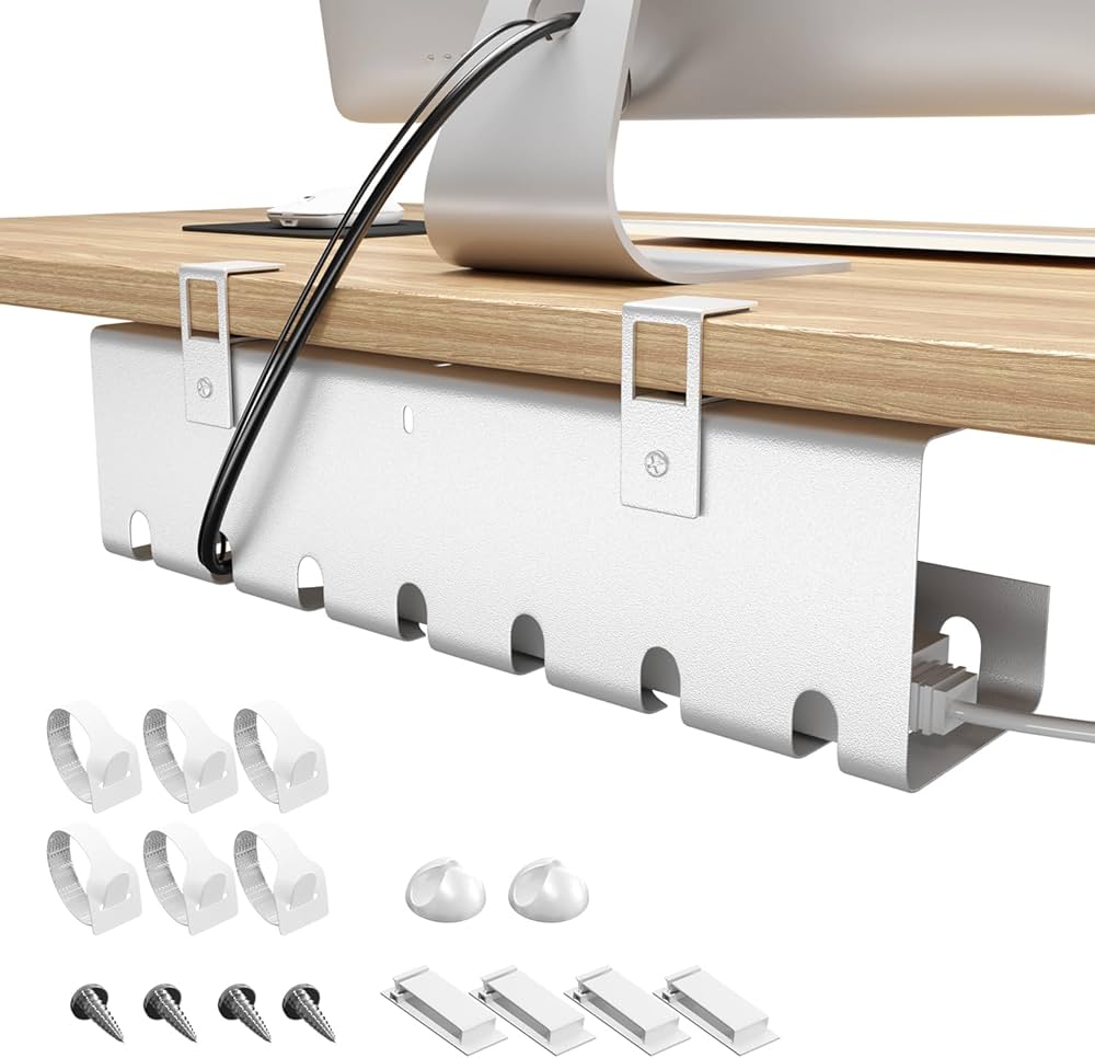 Amazon | 創優会ケーブルトレー 白穴あけ不要 ケーブルトレー デスク下