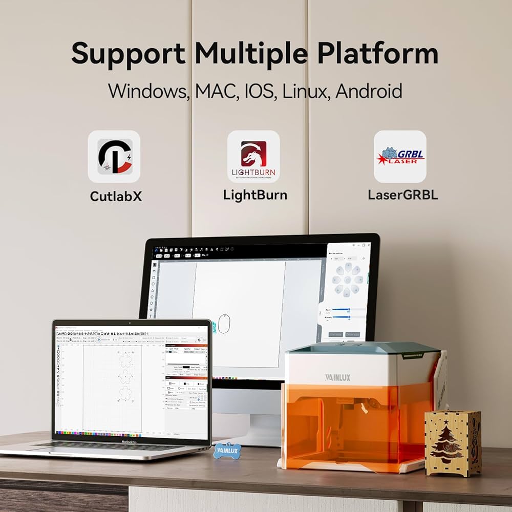 Amazon.co.jp: WAINLUX K10 3W レーザー刻印機、ミニレーザー彫刻機