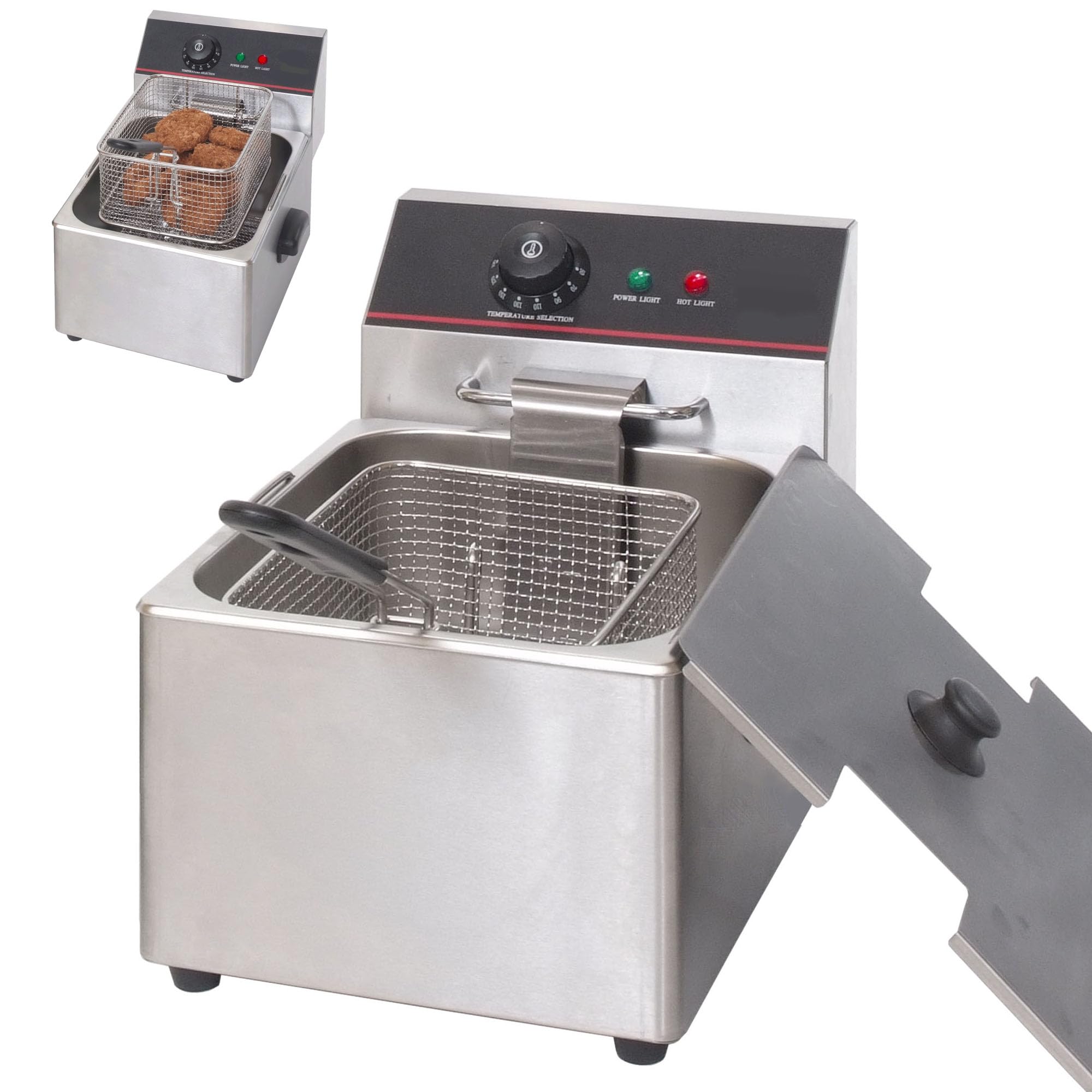 Amazon.co.jp: 電気フライヤー FL-DS8 8L 一槽式 ミニフライヤー 卓上