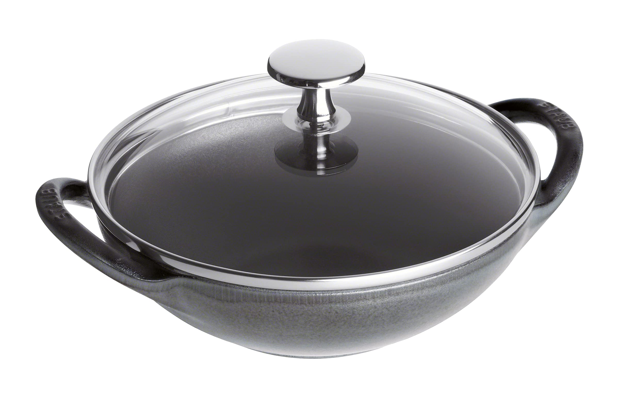 Amazon | Staub 1311718 Baby Wok, 0.5-Qt, Graphite Gray | ストウブ