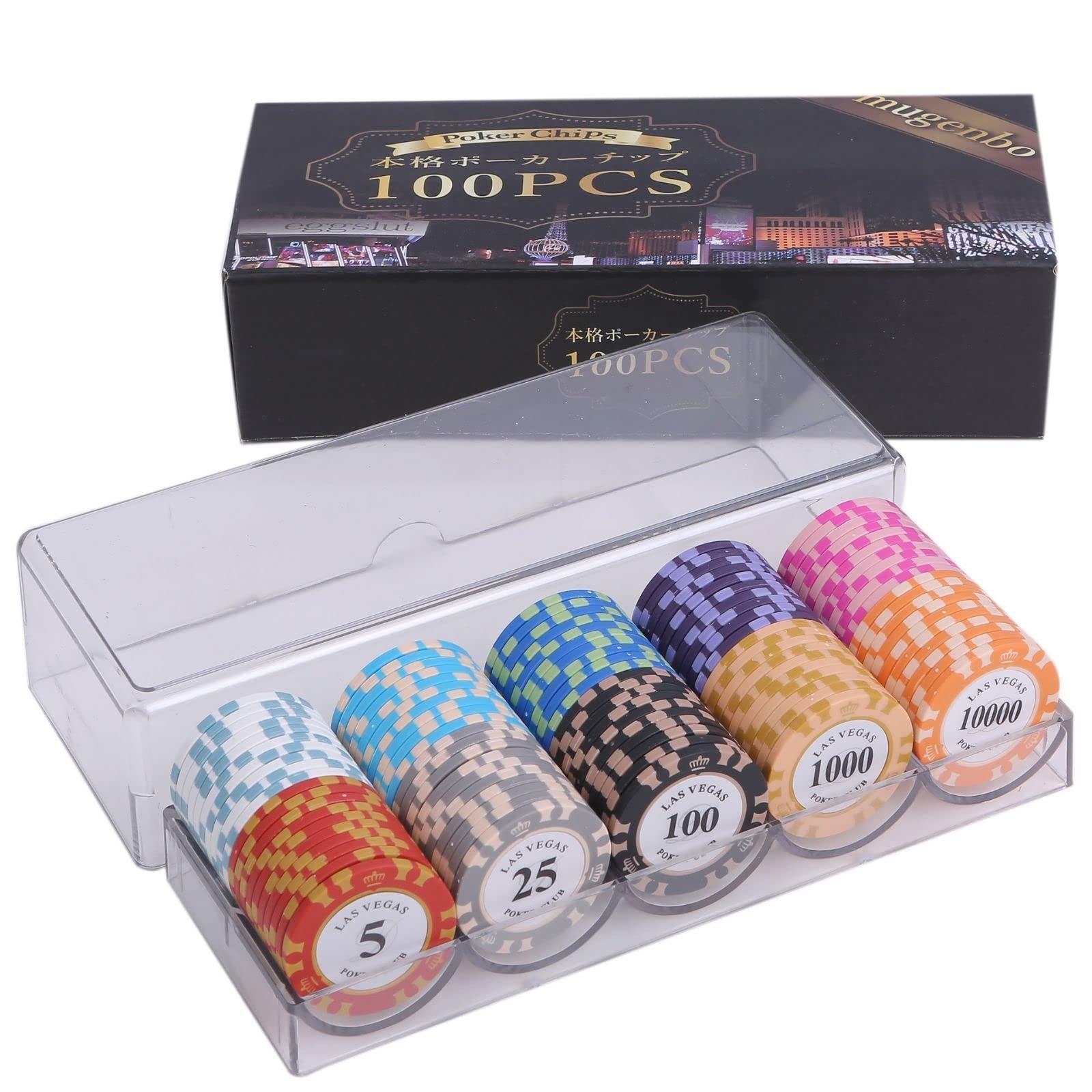 Amazon | カジノチップ 【本格的なポーカー体験を貴方に】 10種類1.5