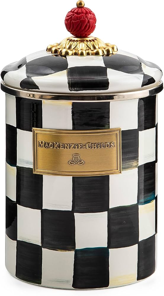 Amazon.com: MACKENZIE-CHILDS Medium Enamel Canister, Kitchen