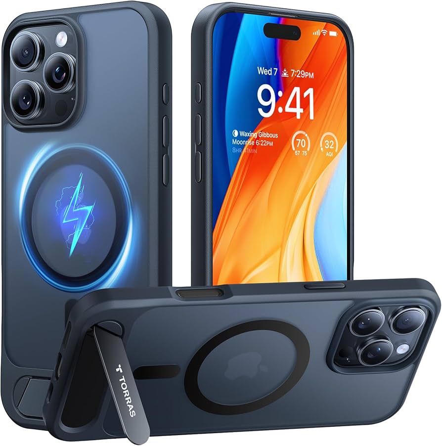 Amazon.com: TORRAS for iPhone 16 Pro Max Case Translucent Black