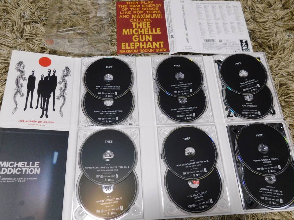 Amazon.co.jp: THEE MICHELLE GUN ELEPHANT THEE LIVE 12枚組DVD-BOX