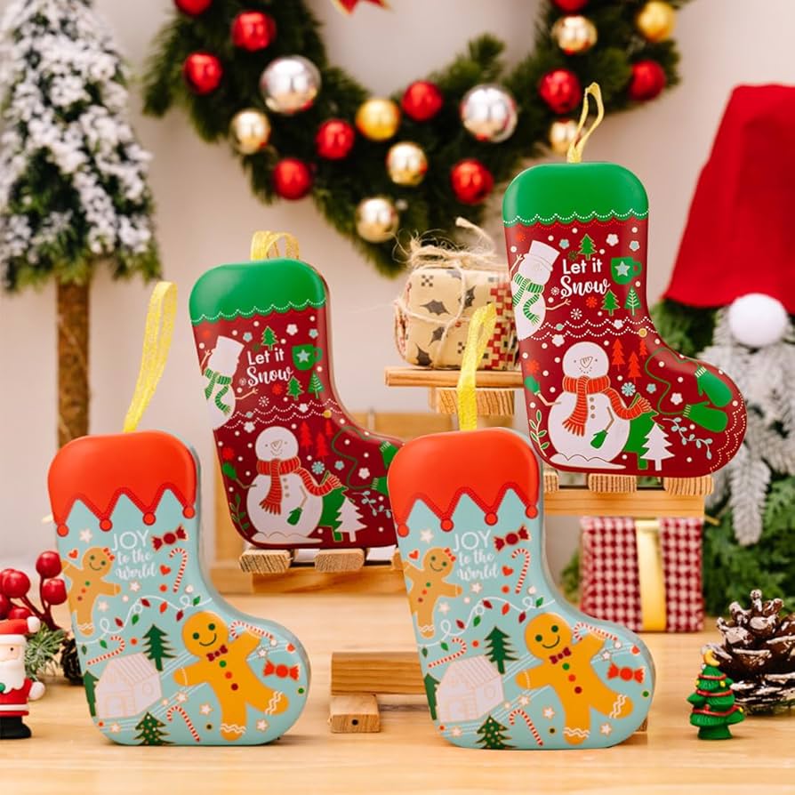 Amazon.co.jp: HyzaPhix クリスマス 靴下 収納ボックス 2枚入セット