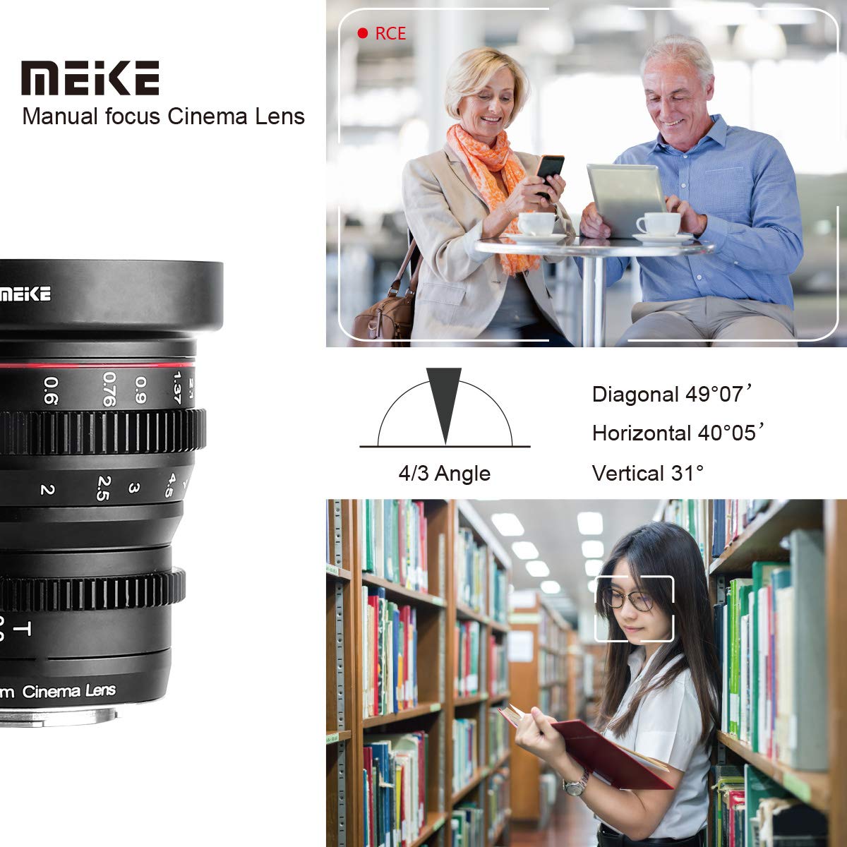 Amazon.com : Meike 25mm T2.2 Large Aperture Manual Focus Low