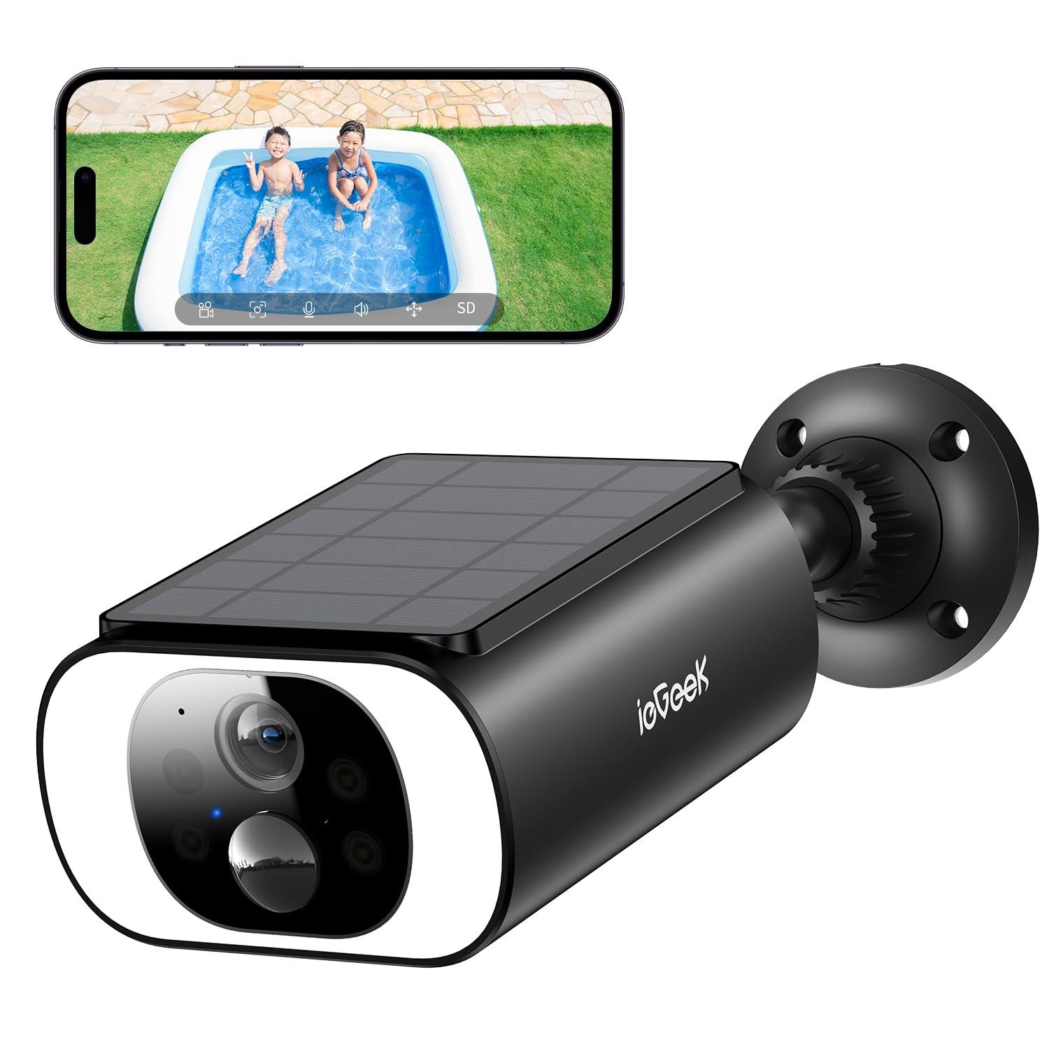 Amazon.co.jp: 【2026ソーラーパネル一体型・高効率充電】 ieGeek 防犯