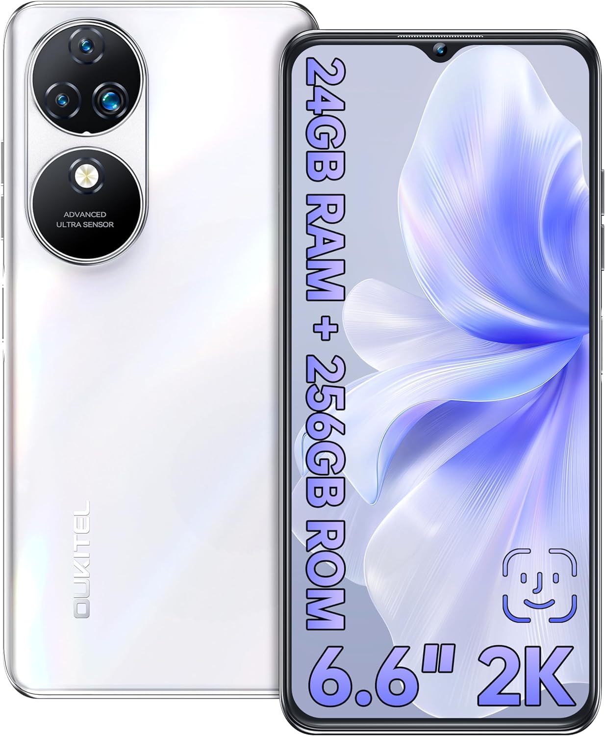 Amazon | OUKITEL C38 SIMフリー スマホ 本体 24GB RAM+256GB ROM 1TB