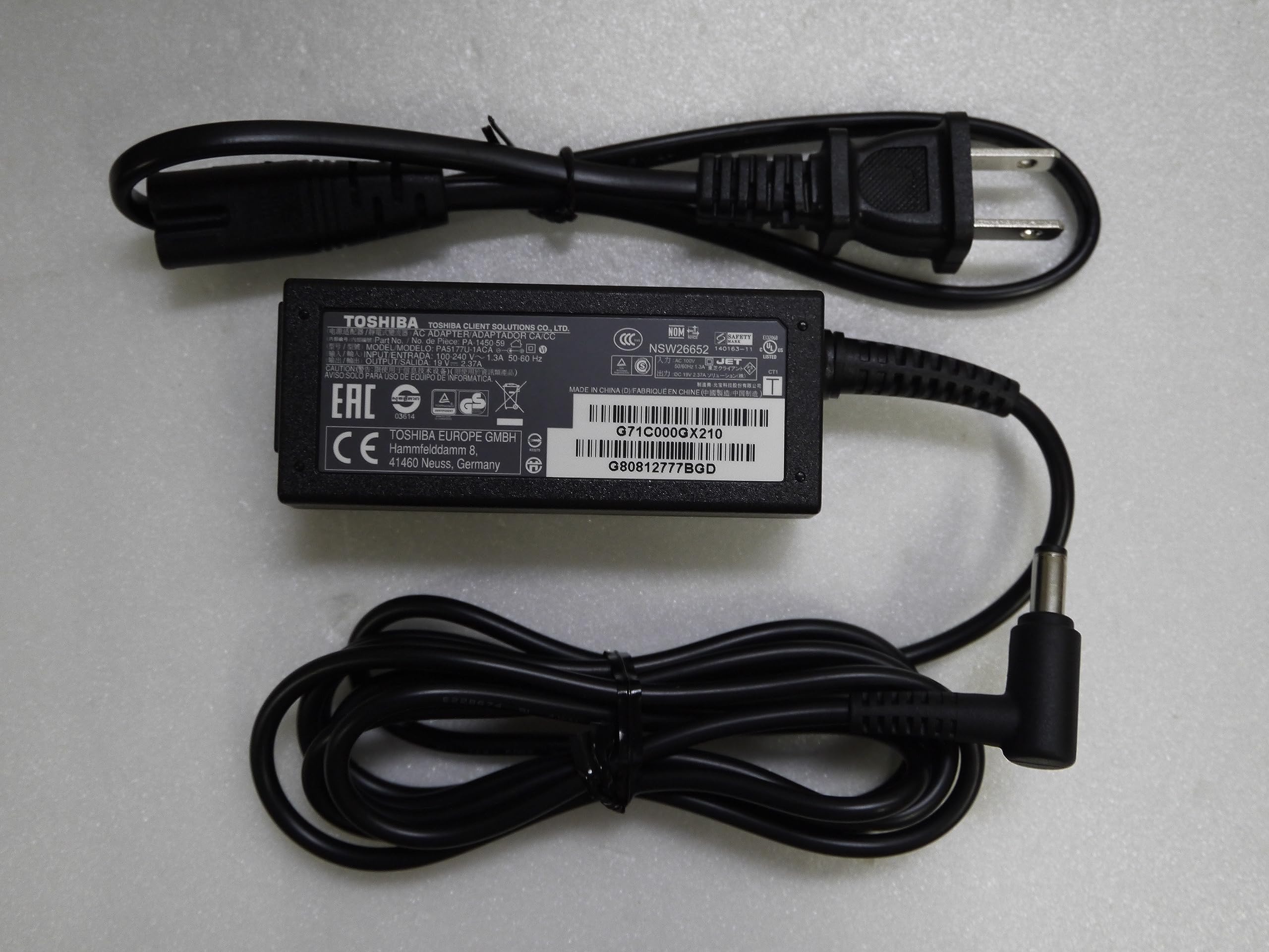 Amazon | 東芝純正ACアダプターPA-1450-59 19V2.37A | 充電器・パワー