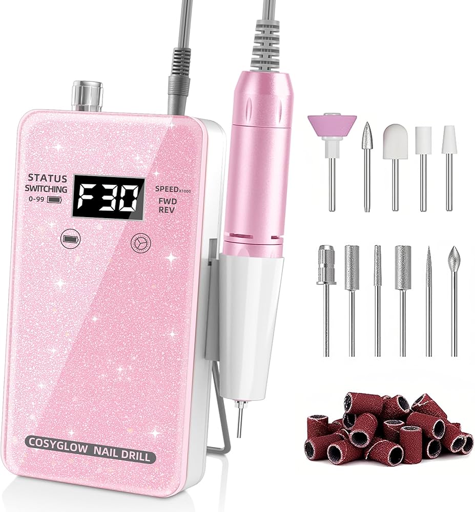 Amazon.com: Professional Electric Nail Drill File:COSYGLOW Glitter