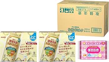 Amazon.co.jp: 明治ほほえみ らくらくミルク200ml×6缶×2 景品付 液体 0