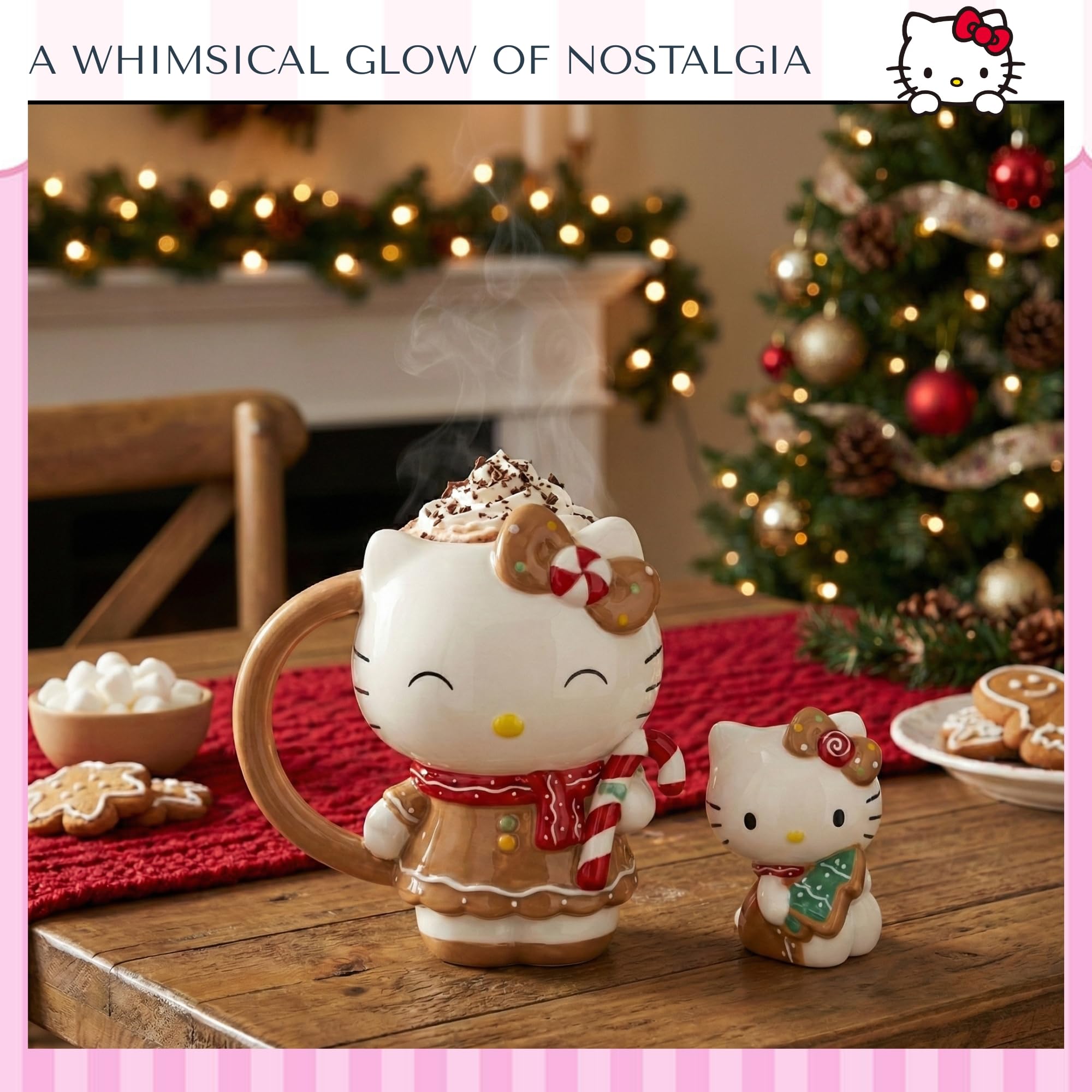 Amazon.com: Blue Sky Clayworks Hello Kitty Holiday Gingerbread Mug