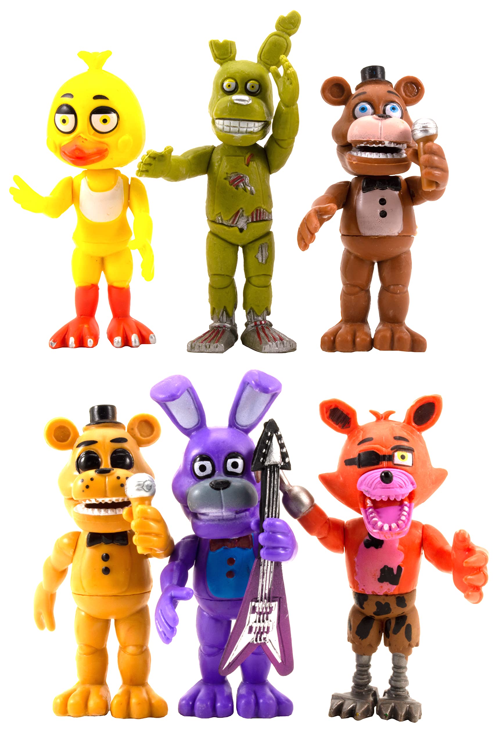 Amazon.com: Toysvill FNAF Action Figures (Set of 6 pcs) | Inspired