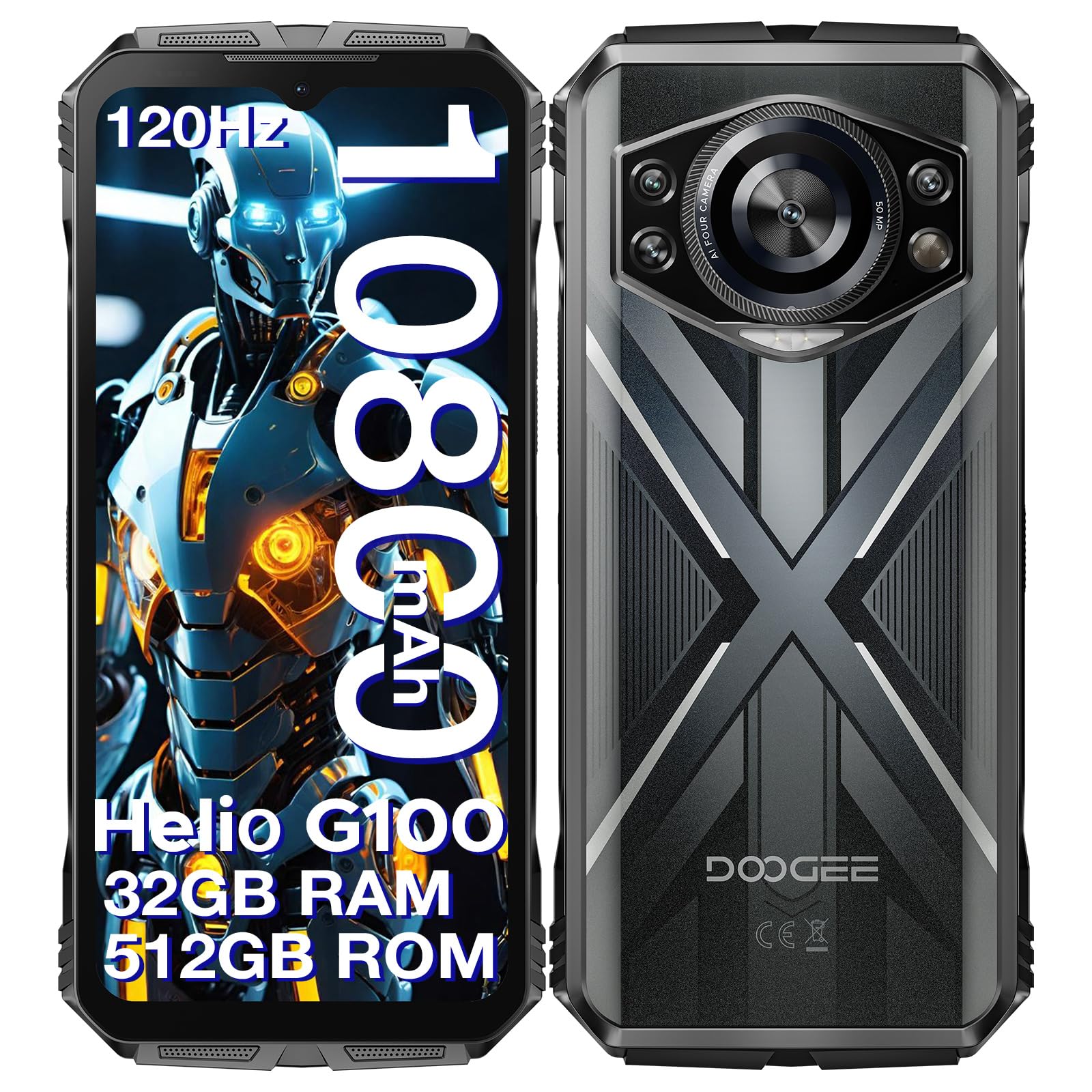Amazon.com: DOOGEE S Cyber Pro Rugged Smartphone Unlocked, 32GB+