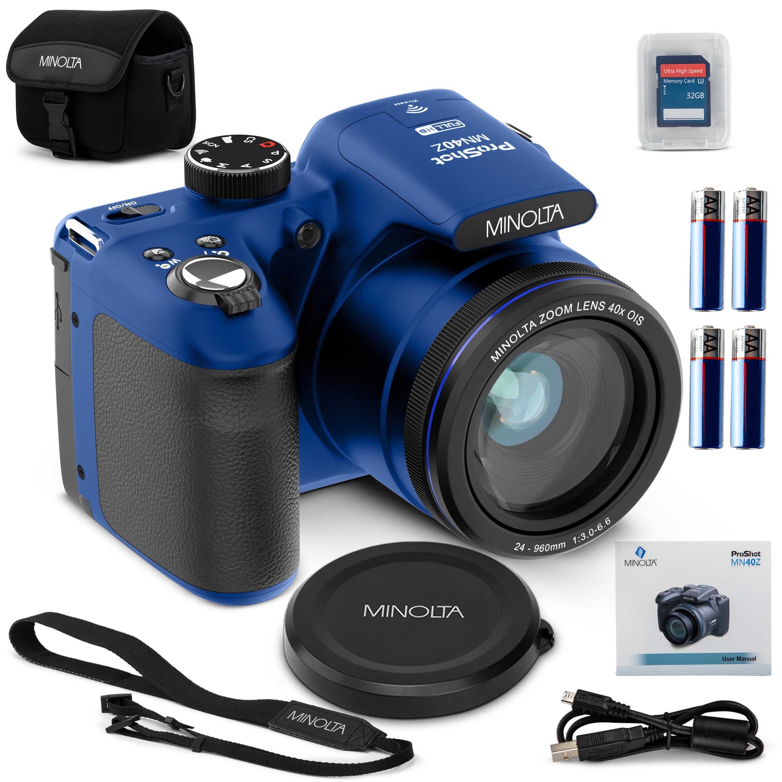 Amazon.com : Minolta MN40Z 20MP Digital Camera – 40x Optical Zoom