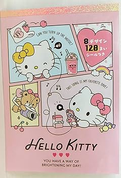 Amazon.co.jp: ハローキティ 8デザインメモ メモ帳 8柄128枚 シール