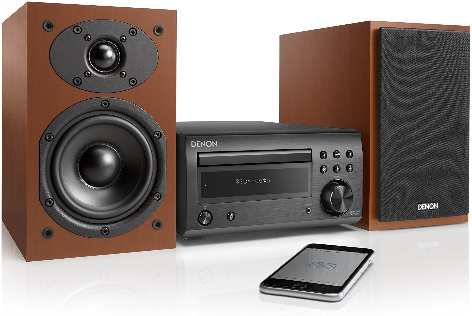 Amazon.co.jp: Denon CDミニコンポ ブラック/チェリー [RCD-M41 + SC