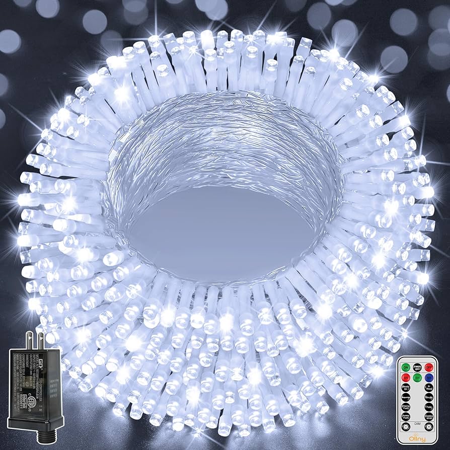 Ollny Christmas Lights Outdoor 800LED 262FT, Cool White Plug in