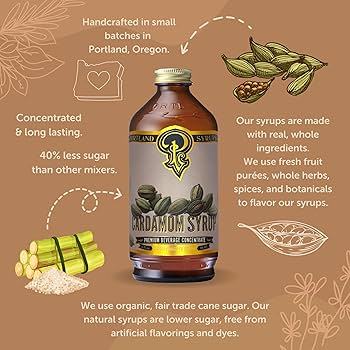 Amazon.com: Portland Syrups Cardamom Syrup – Flavoring for Coffee