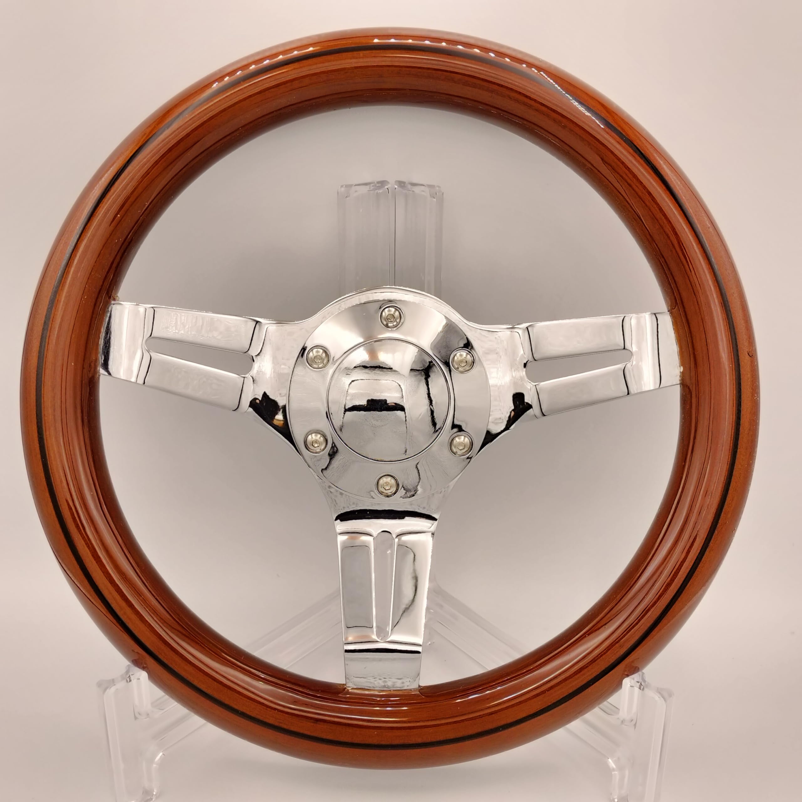 Amazon | 290mm 小径ステアリングホイール ウッド 29パイ 29Φ 旧車