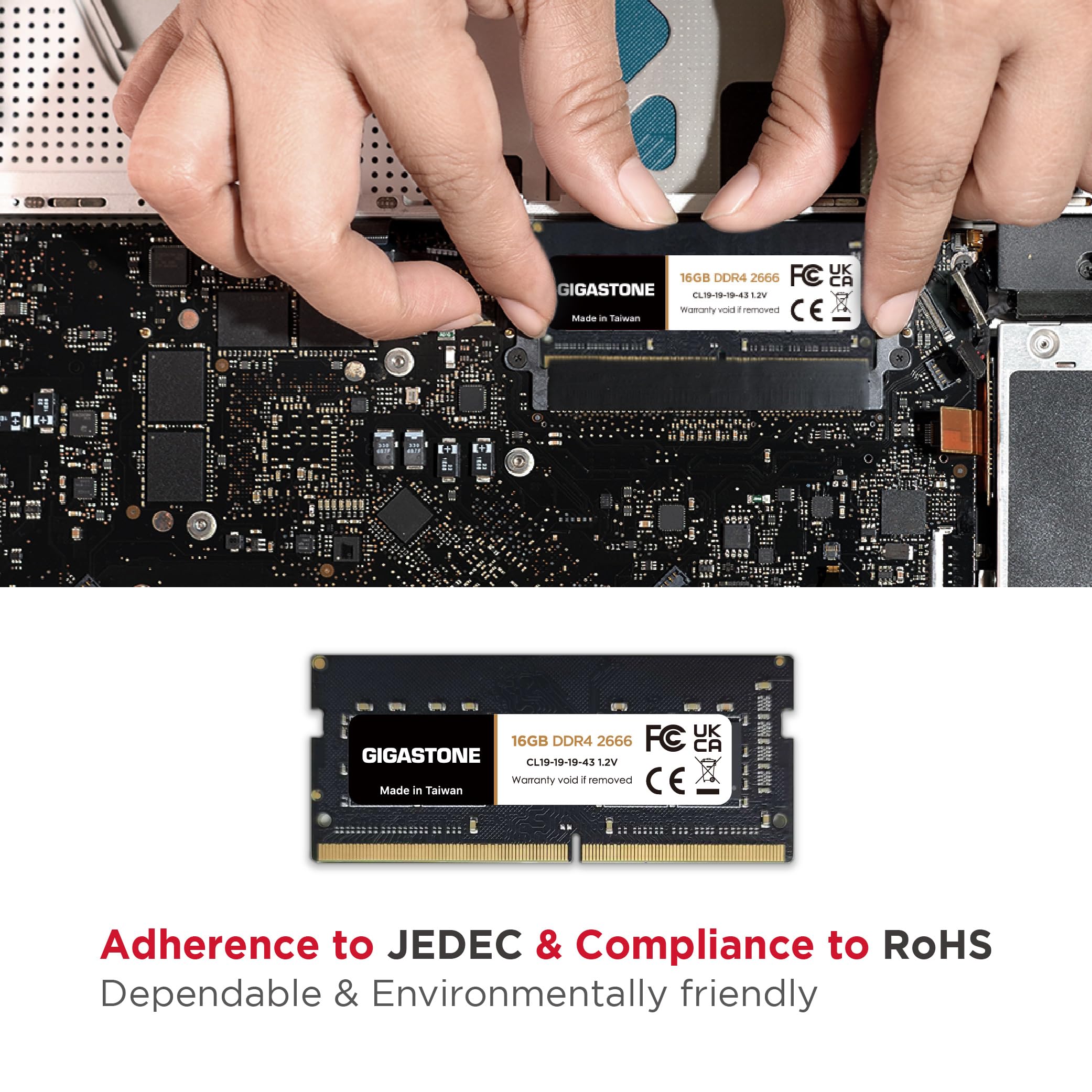 Amazon.co.jp: 【メモリ ノートパソコン専用 DDR4】GIGASTONE 16GBx2枚