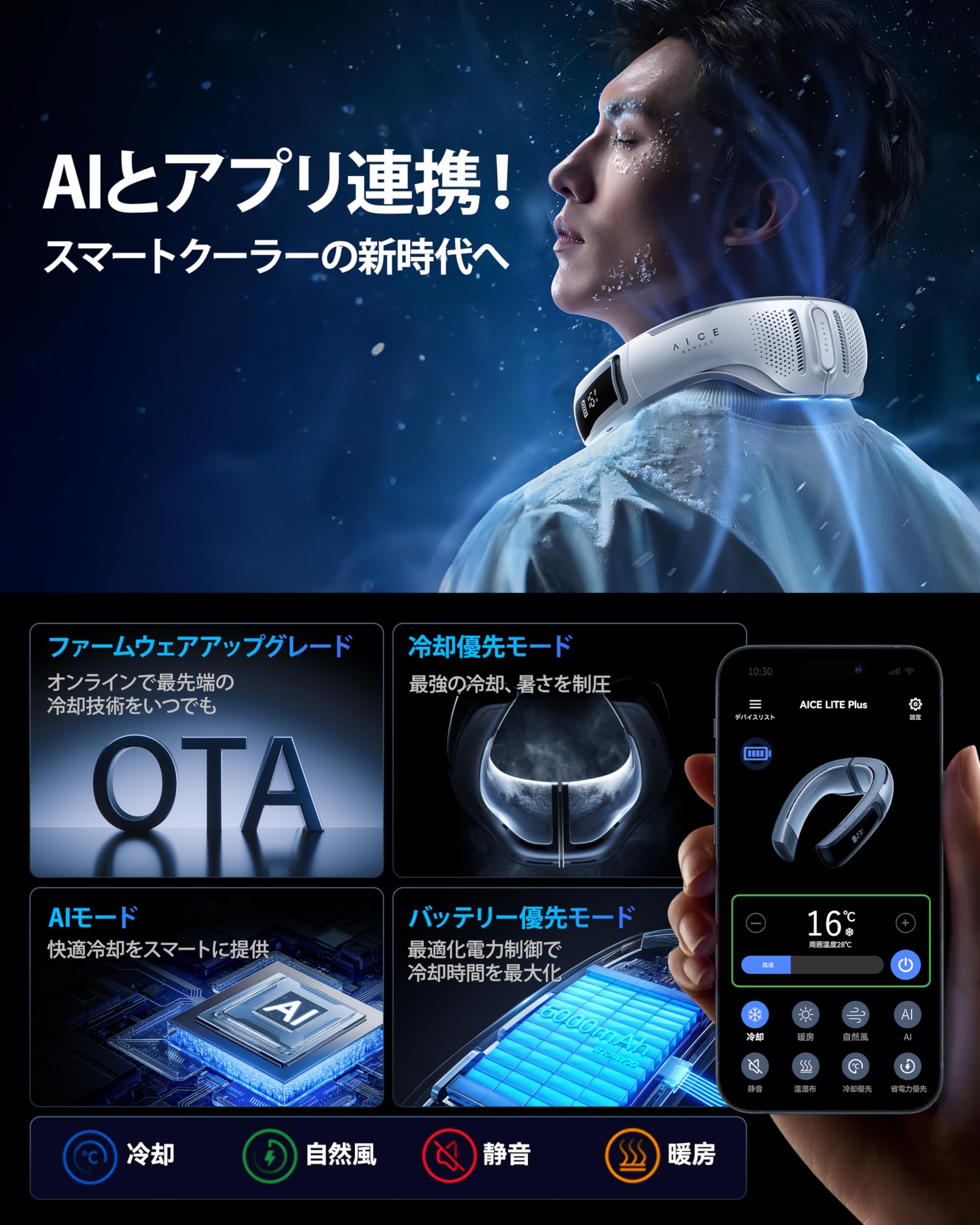 Amazon.co.jp: 【2025最強進化 AICE LITEプラス】RANVOO ネック