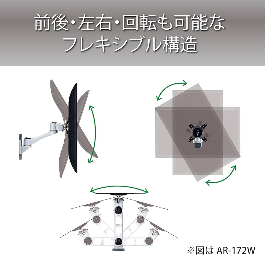 Amazon.co.jp: ハヤミ工産 モニターアーム 43V型まで対応 VESA規格対応