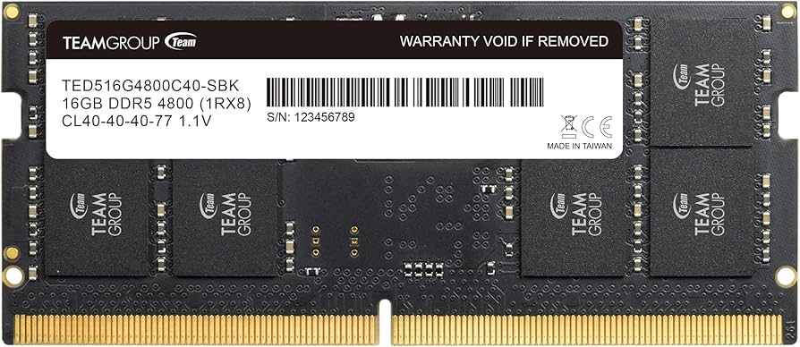 Amazon.co.jp: TEAMGROUP Elite SODIMM DDR5 16GB 4800MHz (PC5-38400