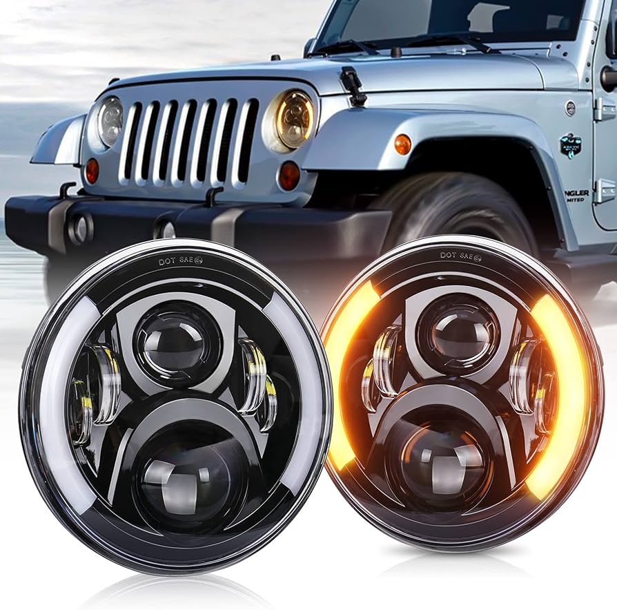 Amazon | 7インチ ledヘッドライト, MOVOTOR ラングラー ヘッドライト